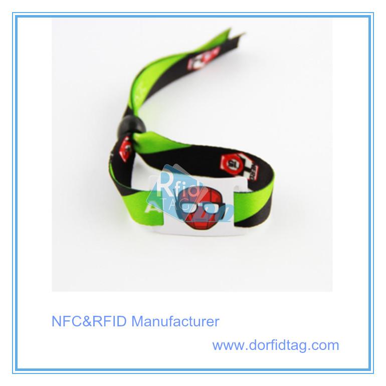 Ticketing system MIFARE DESFire EV1 4K RFID Woven Wristband Bracelet